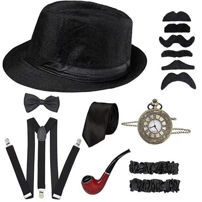 Men'S Accessories In The 1920S - 1920S Mens Gatsby Gangster Costume Newsboy