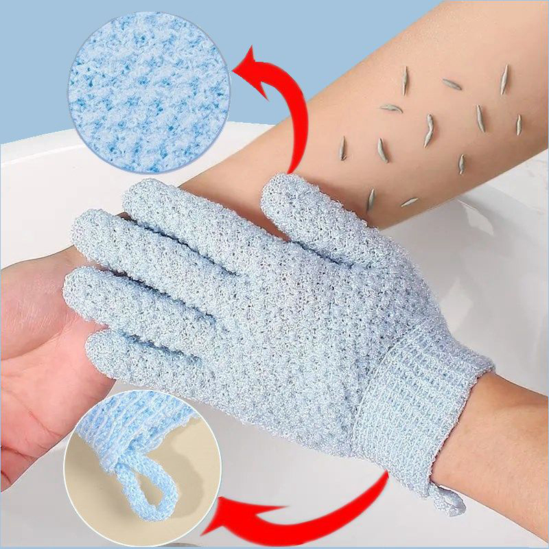 2PCS Exfoliating Bath Gloves S - Men'S Accessories Types recension och pris