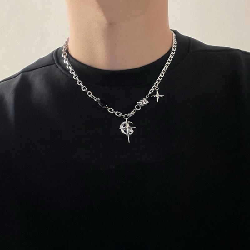 2023 Korean Fashion Goth Punk  - Men Accessories Neck Chain recension och pris